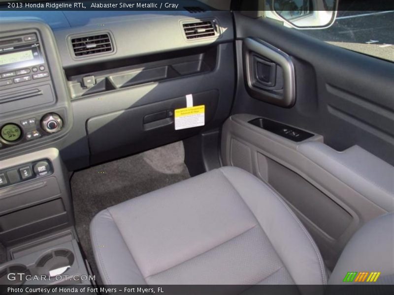 Alabaster Silver Metallic / Gray 2013 Honda Ridgeline RTL