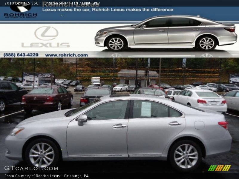 Tungsten Silver Pearl / Light Gray 2010 Lexus ES 350