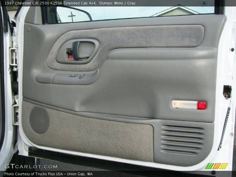 Olympic White / Gray 1997 Chevrolet C/K 2500 K2500 Extended Cab 4x4