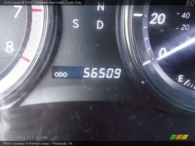 Tungsten Silver Pearl / Light Gray 2010 Lexus ES 350