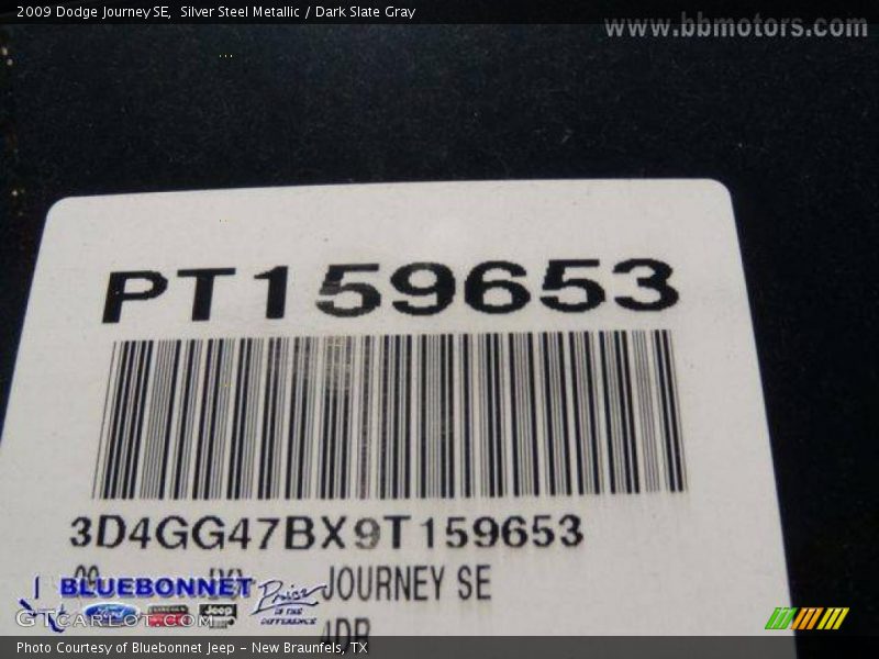 Silver Steel Metallic / Dark Slate Gray 2009 Dodge Journey SE