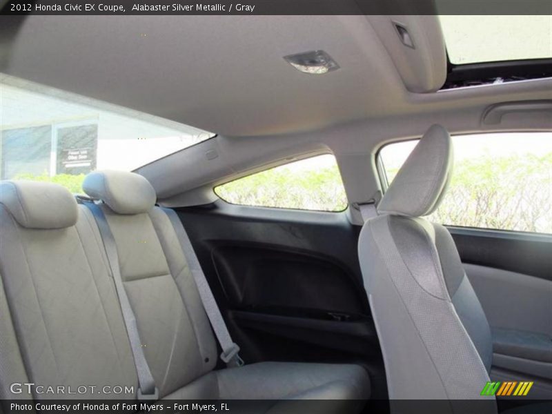 Alabaster Silver Metallic / Gray 2012 Honda Civic EX Coupe