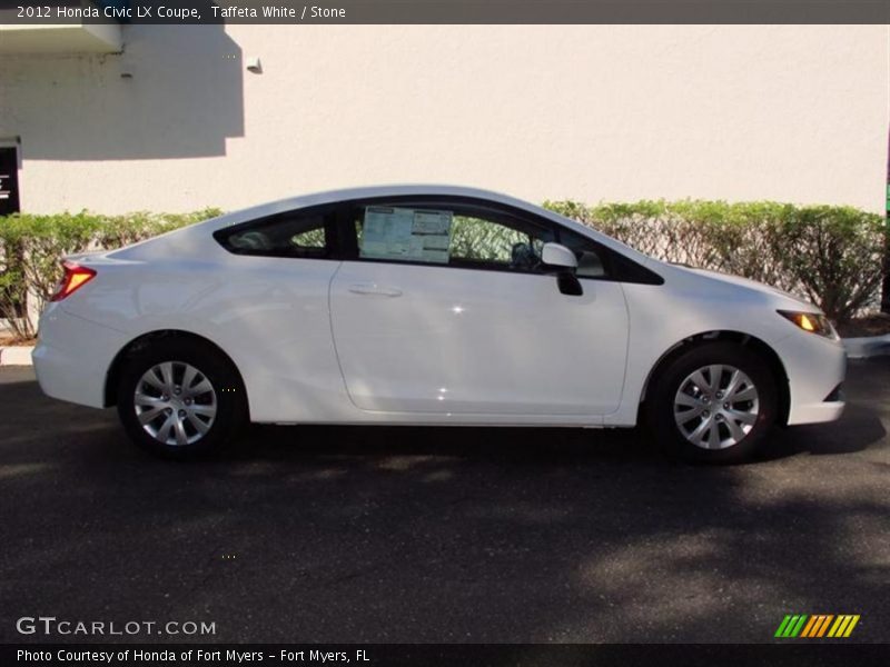 Taffeta White / Stone 2012 Honda Civic LX Coupe
