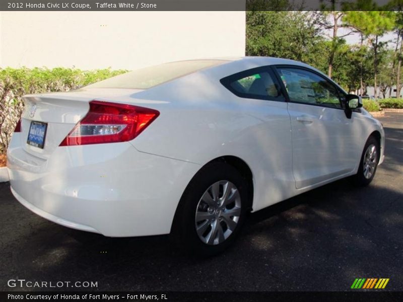 Taffeta White / Stone 2012 Honda Civic LX Coupe