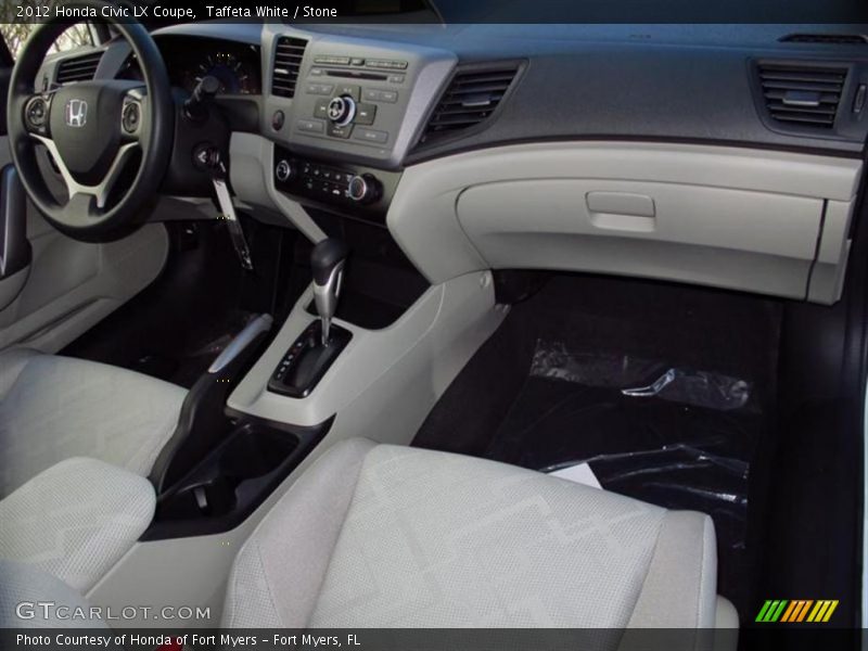 Taffeta White / Stone 2012 Honda Civic LX Coupe