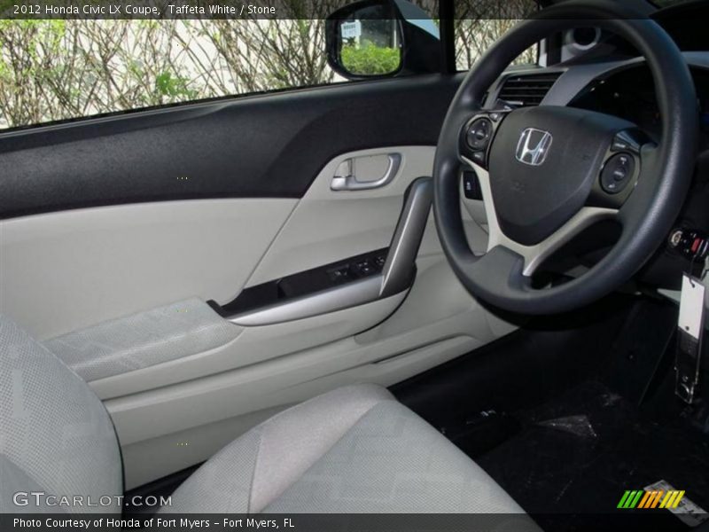 Taffeta White / Stone 2012 Honda Civic LX Coupe