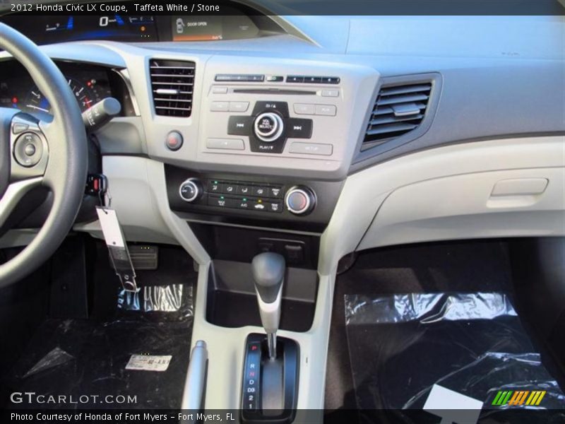 Taffeta White / Stone 2012 Honda Civic LX Coupe