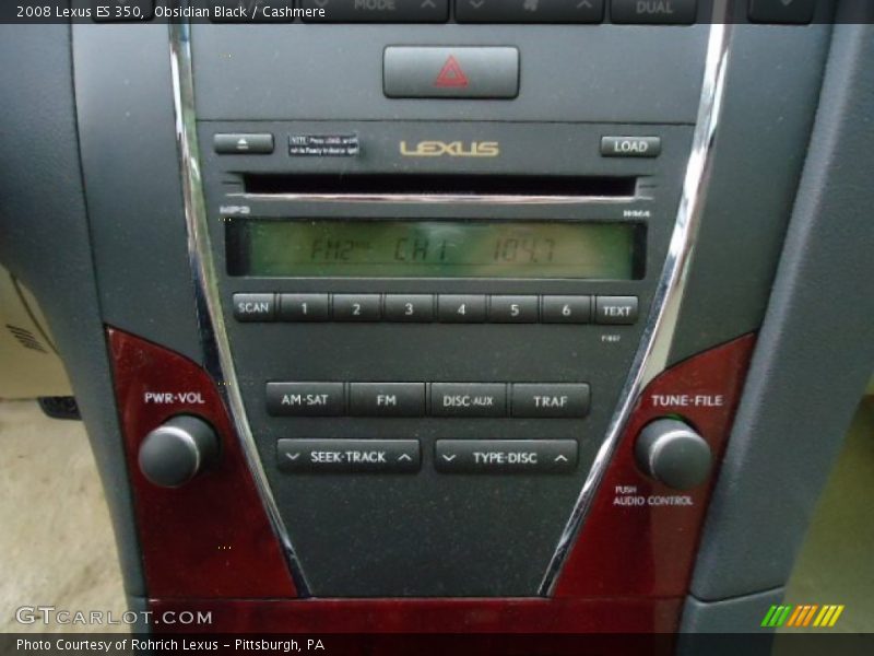 Obsidian Black / Cashmere 2008 Lexus ES 350