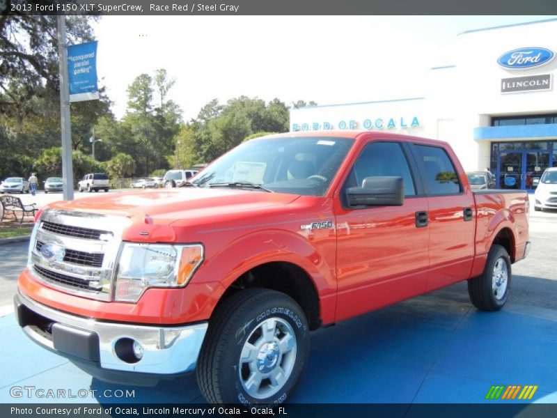 Race Red / Steel Gray 2013 Ford F150 XLT SuperCrew