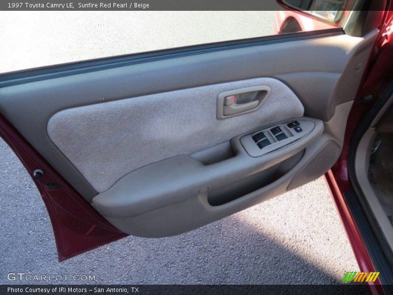 Sunfire Red Pearl / Beige 1997 Toyota Camry LE