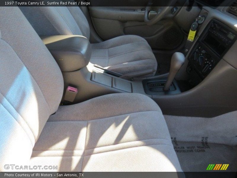 Sunfire Red Pearl / Beige 1997 Toyota Camry LE