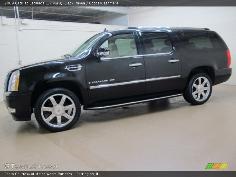 Black Raven / Cocoa/Cashmere 2009 Cadillac Escalade ESV AWD