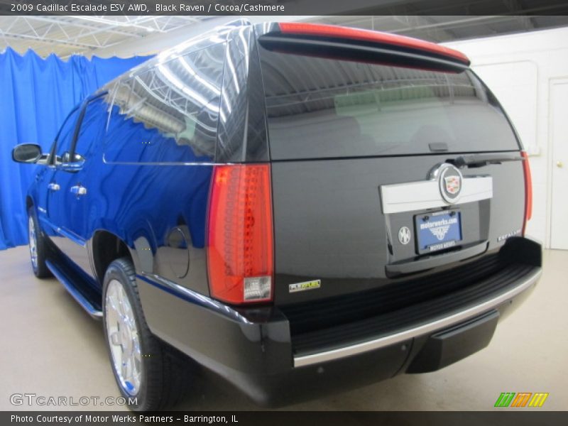 Black Raven / Cocoa/Cashmere 2009 Cadillac Escalade ESV AWD