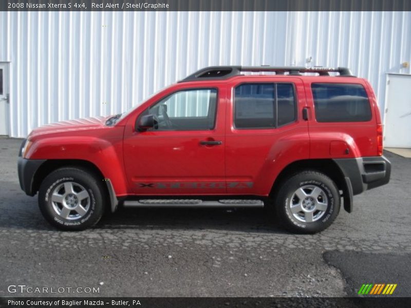 Red Alert / Steel/Graphite 2008 Nissan Xterra S 4x4