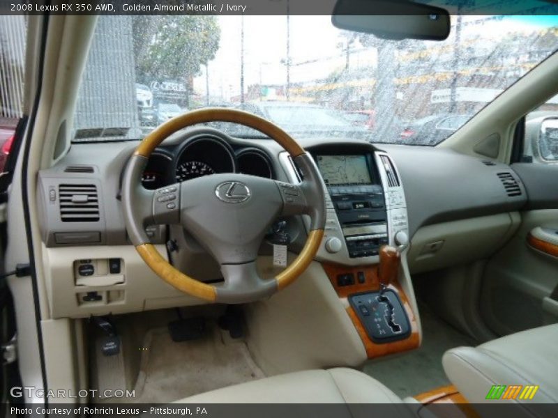 Golden Almond Metallic / Ivory 2008 Lexus RX 350 AWD