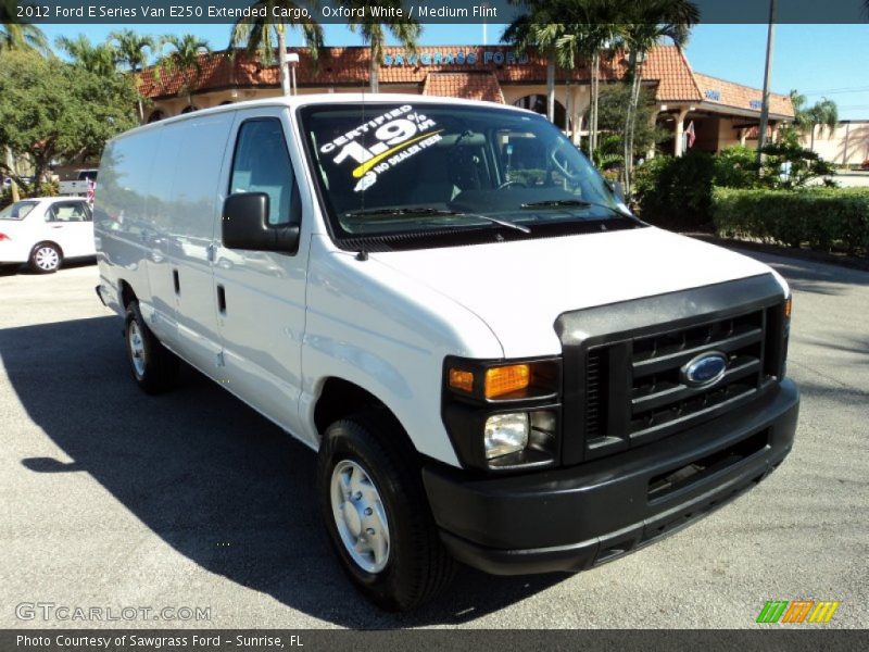 Oxford White / Medium Flint 2012 Ford E Series Van E250 Extended Cargo