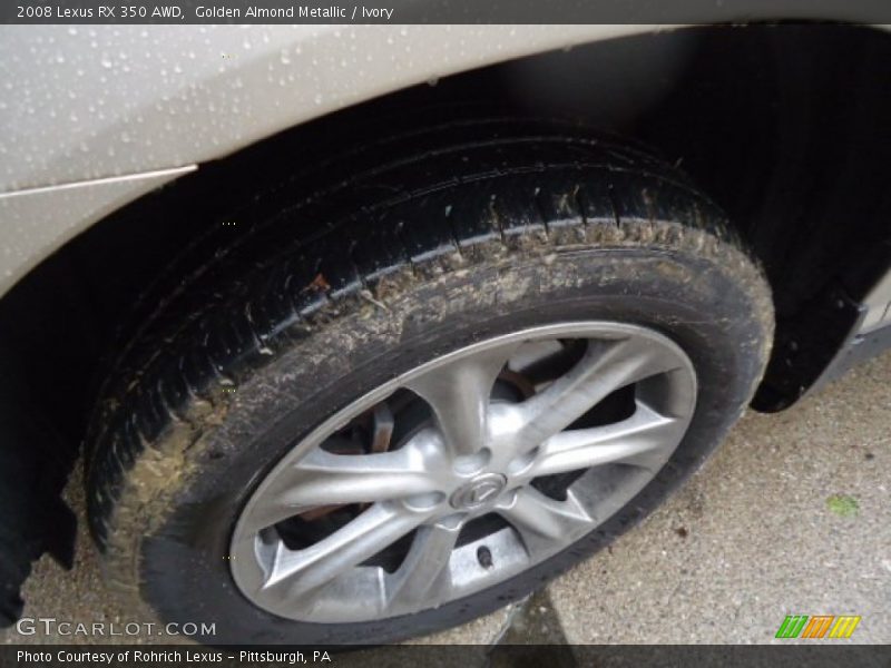 Golden Almond Metallic / Ivory 2008 Lexus RX 350 AWD