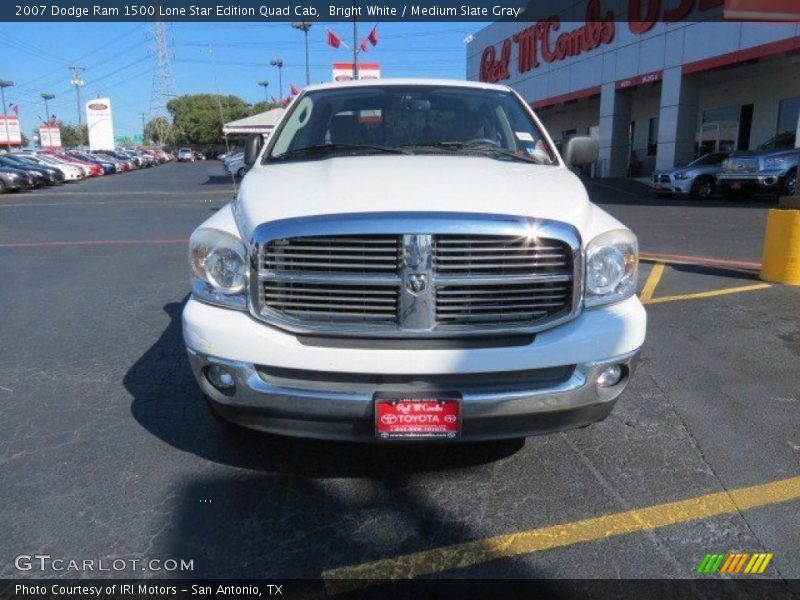 Bright White / Medium Slate Gray 2007 Dodge Ram 1500 Lone Star Edition Quad Cab