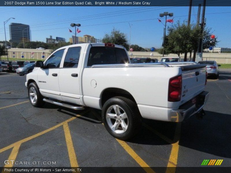 Bright White / Medium Slate Gray 2007 Dodge Ram 1500 Lone Star Edition Quad Cab