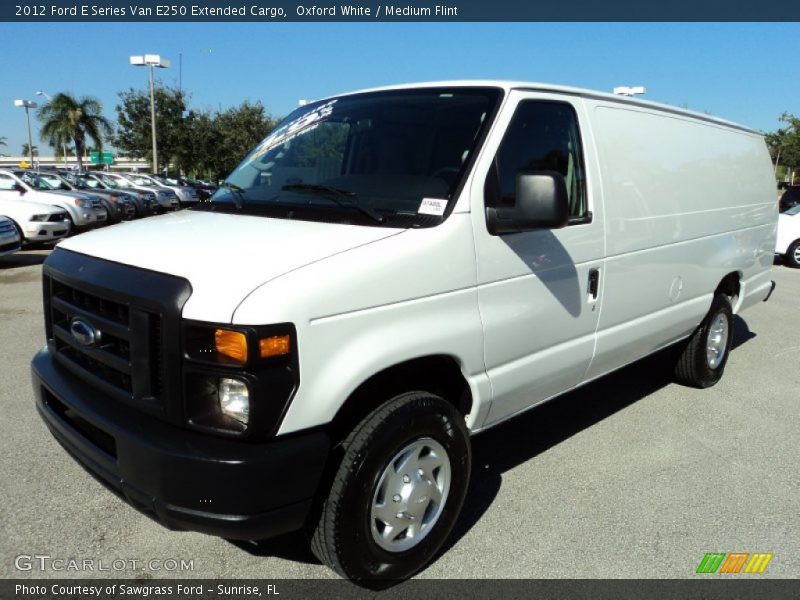 Oxford White / Medium Flint 2012 Ford E Series Van E250 Extended Cargo