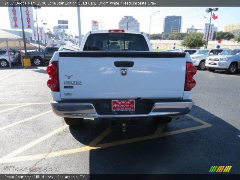 Bright White / Medium Slate Gray 2007 Dodge Ram 1500 Lone Star Edition Quad Cab