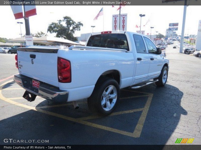 Bright White / Medium Slate Gray 2007 Dodge Ram 1500 Lone Star Edition Quad Cab