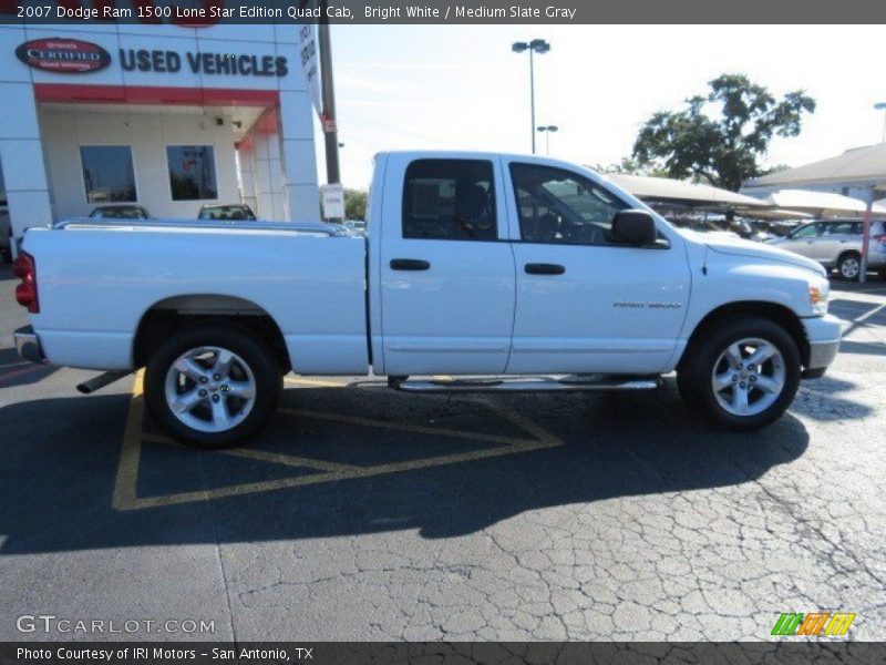 Bright White / Medium Slate Gray 2007 Dodge Ram 1500 Lone Star Edition Quad Cab