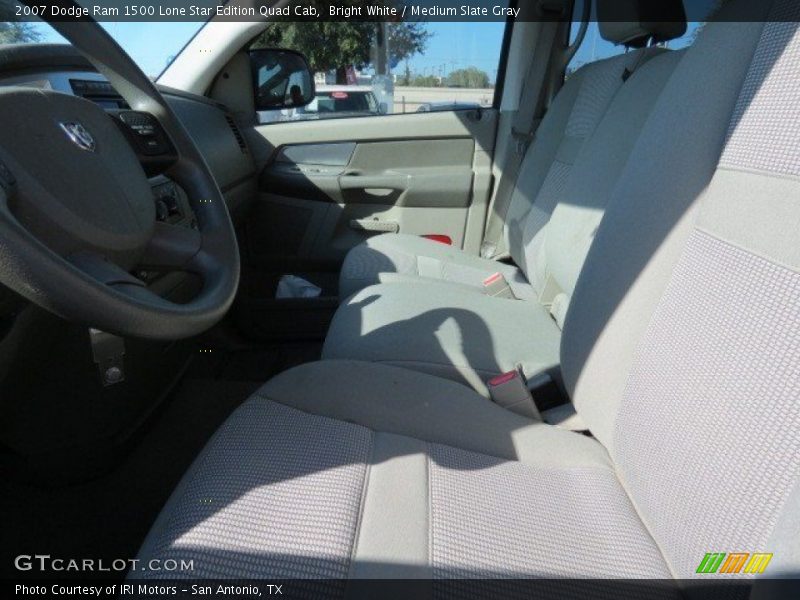 Bright White / Medium Slate Gray 2007 Dodge Ram 1500 Lone Star Edition Quad Cab