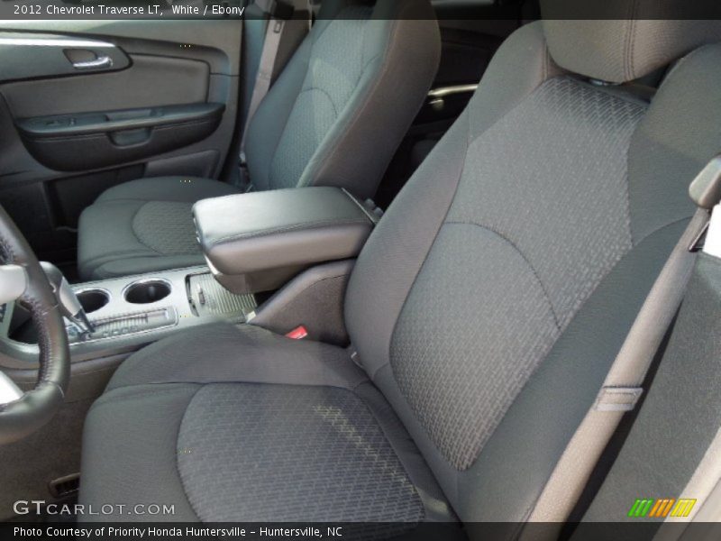 White / Ebony 2012 Chevrolet Traverse LT