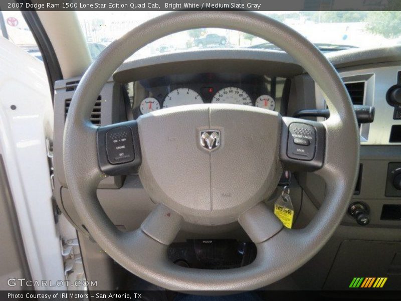 Bright White / Medium Slate Gray 2007 Dodge Ram 1500 Lone Star Edition Quad Cab