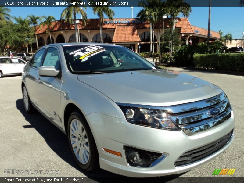 Brilliant Silver Metallic / Medium Light Stone 2010 Ford Fusion Hybrid