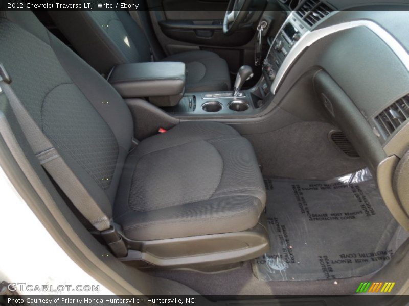White / Ebony 2012 Chevrolet Traverse LT