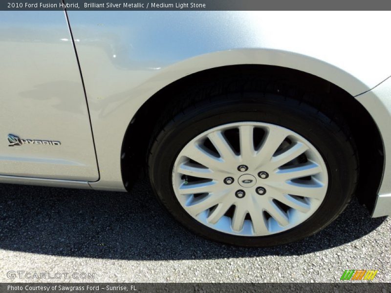 Brilliant Silver Metallic / Medium Light Stone 2010 Ford Fusion Hybrid