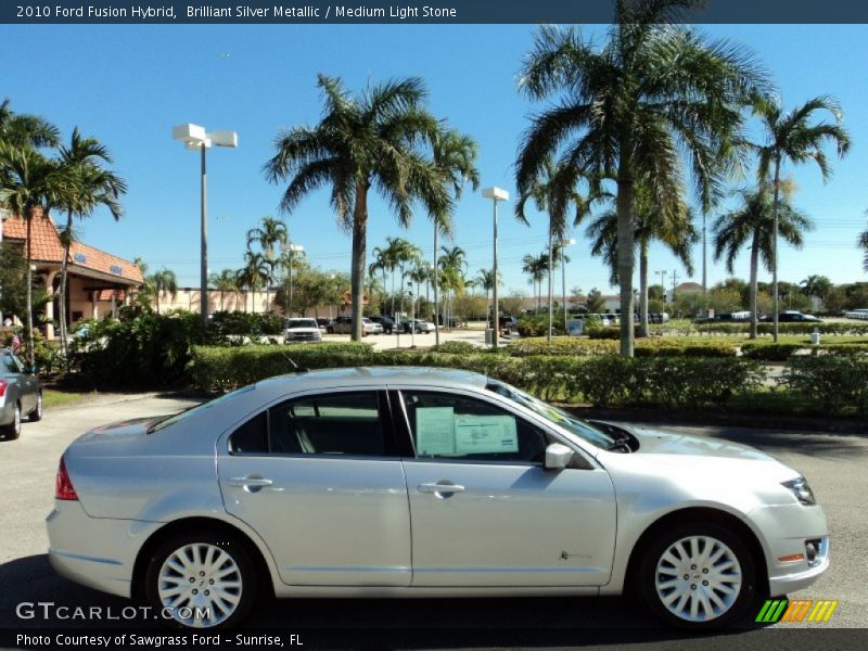 Brilliant Silver Metallic / Medium Light Stone 2010 Ford Fusion Hybrid