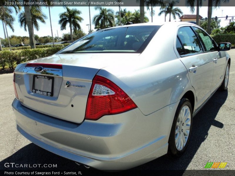 Brilliant Silver Metallic / Medium Light Stone 2010 Ford Fusion Hybrid