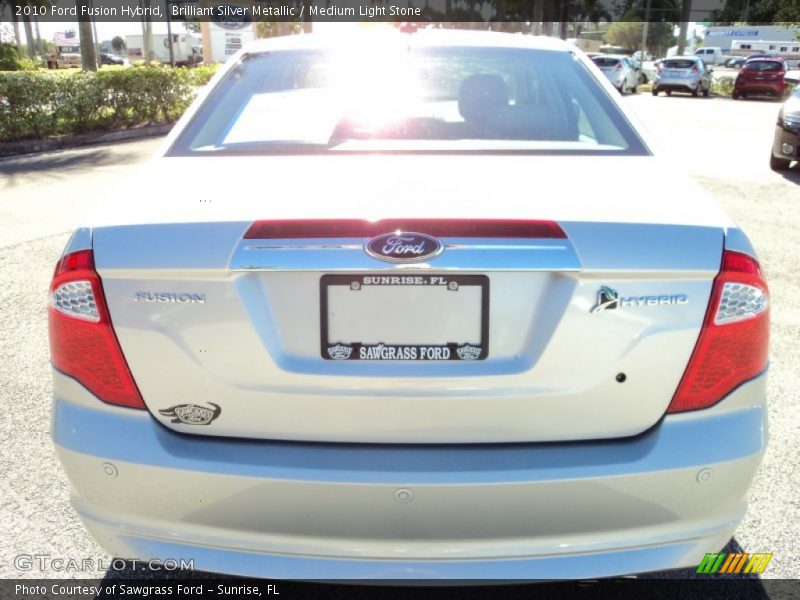 Brilliant Silver Metallic / Medium Light Stone 2010 Ford Fusion Hybrid