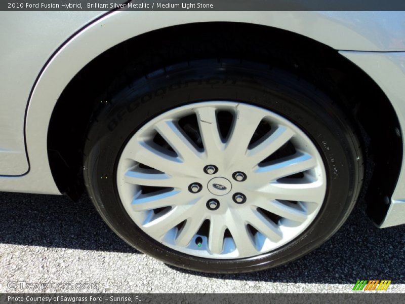 Brilliant Silver Metallic / Medium Light Stone 2010 Ford Fusion Hybrid