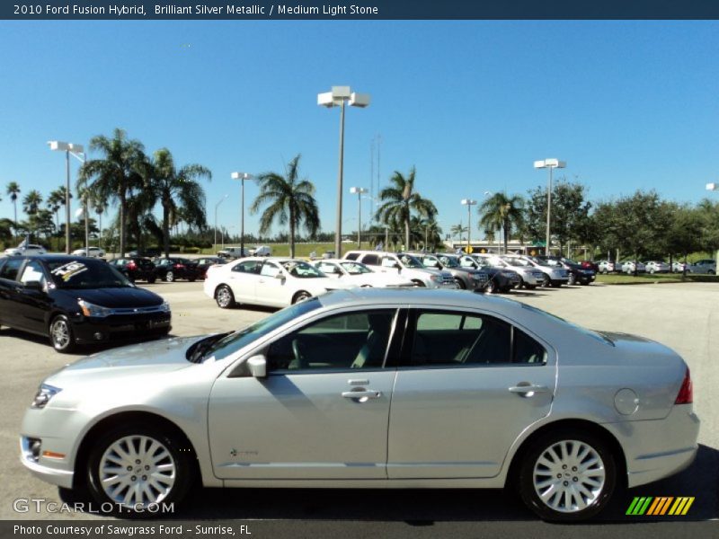 Brilliant Silver Metallic / Medium Light Stone 2010 Ford Fusion Hybrid
