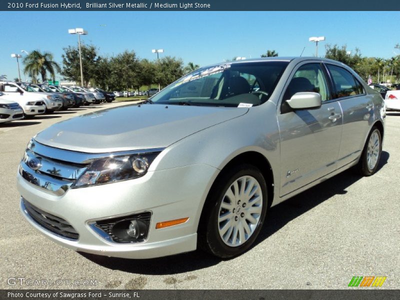 Brilliant Silver Metallic / Medium Light Stone 2010 Ford Fusion Hybrid