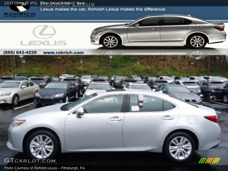 Silver Lining Metallic / Black 2013 Lexus ES 350