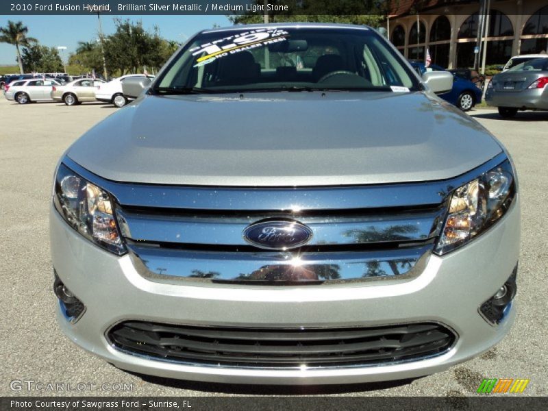Brilliant Silver Metallic / Medium Light Stone 2010 Ford Fusion Hybrid