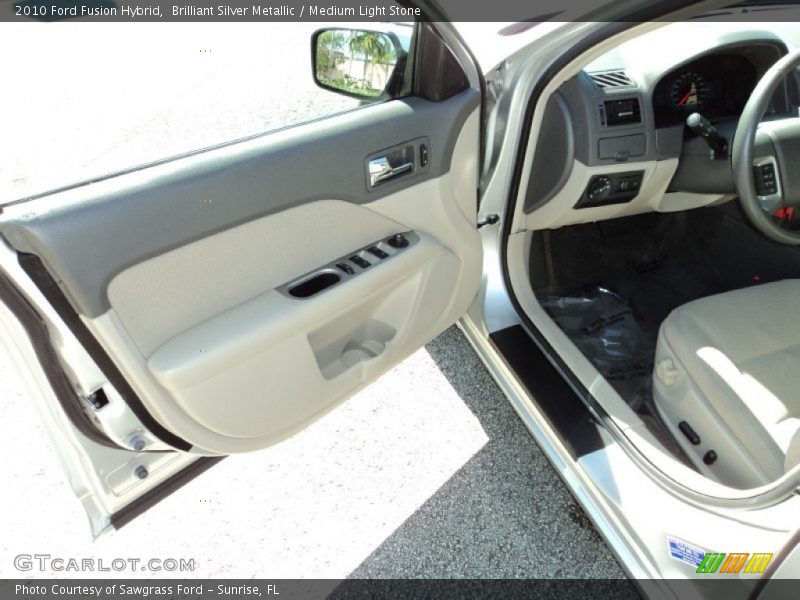 Brilliant Silver Metallic / Medium Light Stone 2010 Ford Fusion Hybrid