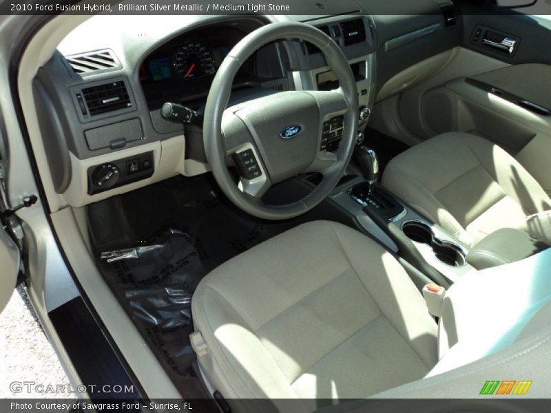 Brilliant Silver Metallic / Medium Light Stone 2010 Ford Fusion Hybrid