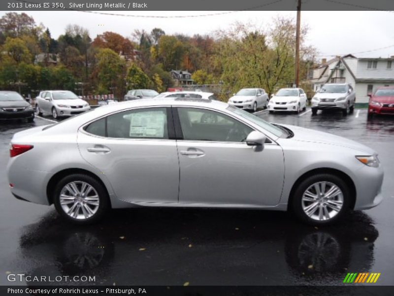 Silver Lining Metallic / Black 2013 Lexus ES 350
