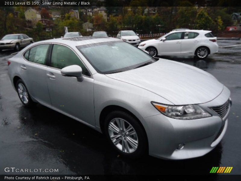 Silver Lining Metallic / Black 2013 Lexus ES 350