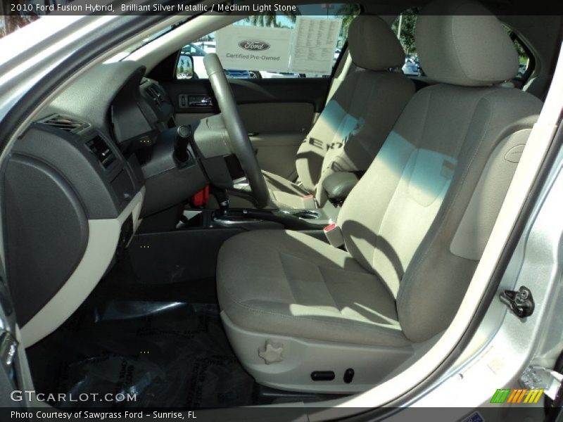 Brilliant Silver Metallic / Medium Light Stone 2010 Ford Fusion Hybrid