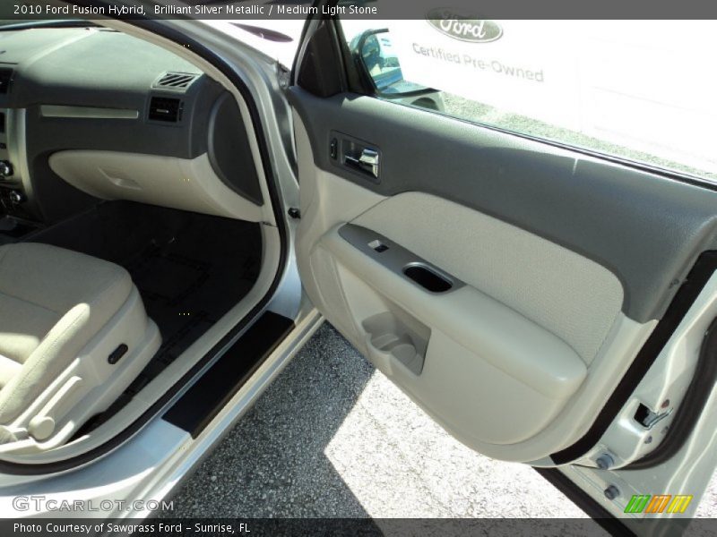 Brilliant Silver Metallic / Medium Light Stone 2010 Ford Fusion Hybrid