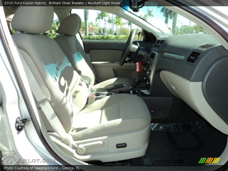 Brilliant Silver Metallic / Medium Light Stone 2010 Ford Fusion Hybrid