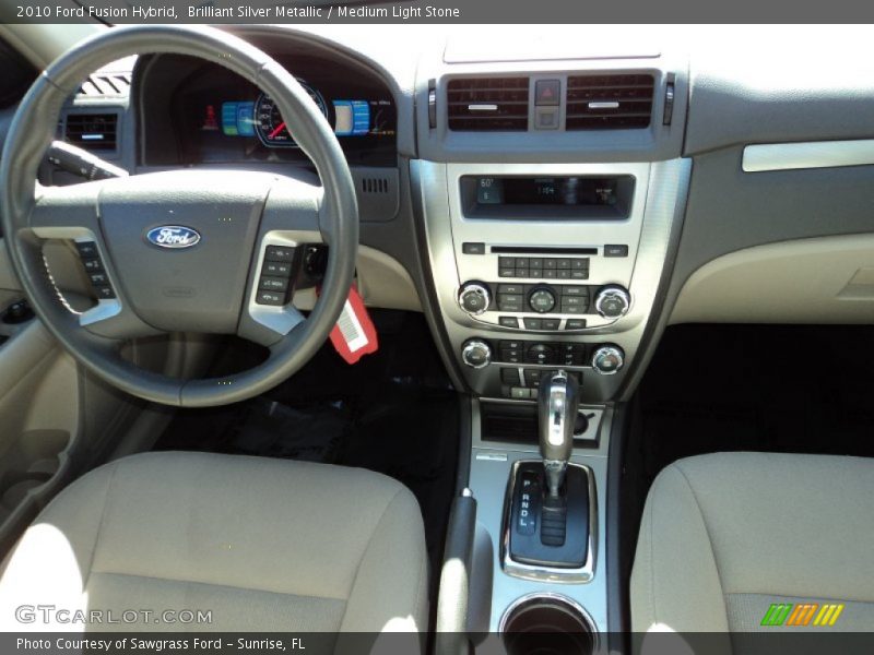 Brilliant Silver Metallic / Medium Light Stone 2010 Ford Fusion Hybrid