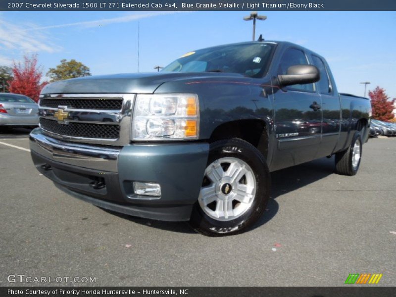 Blue Granite Metallic / Light Titanium/Ebony Black 2007 Chevrolet Silverado 1500 LT Z71 Extended Cab 4x4